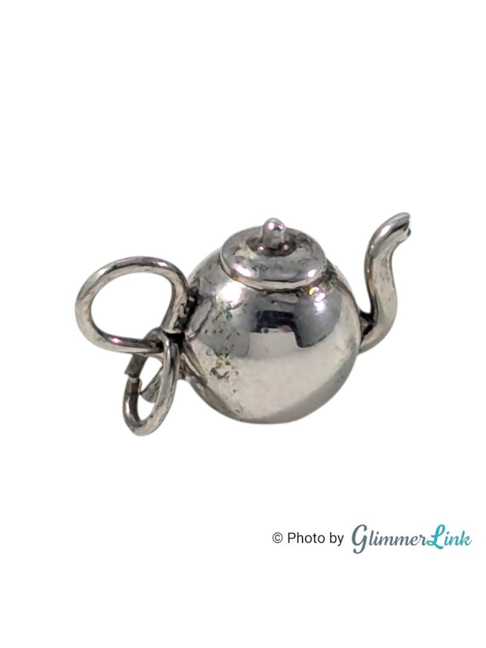 Vintage Sterling Silver Teapot Charm Pendant Petite 3/4 Inch